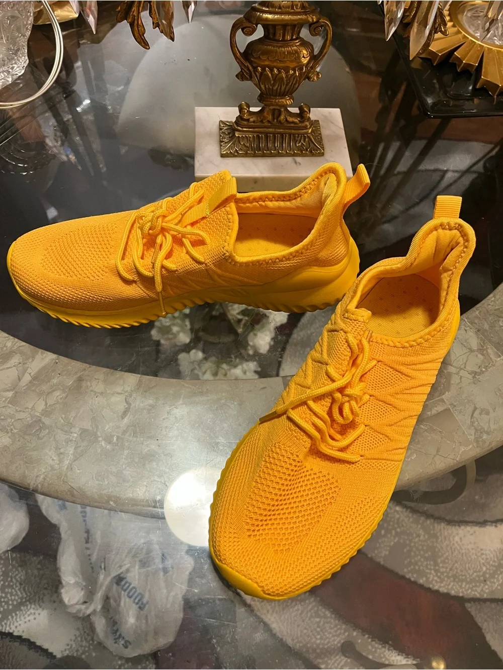 🔥 NEW Women’s Knit Athletic Sneakers in Bright Yellow